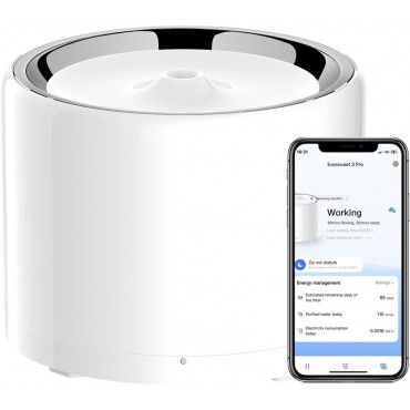 PETKIT Drahtlose Wasserpumpe Automatische intelligenter Trinkbrunnen für Katze und Hund, Auskleidung aus rostfreiem Stahl