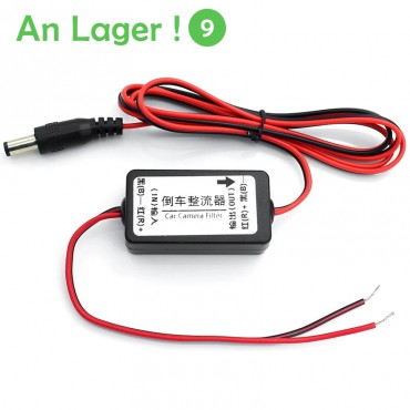 Auto Rückansicht Gleichrichter, 12V DC Power Relais Kondensator Filter Anschluss für Backup-Auto Auto Kamera Filter