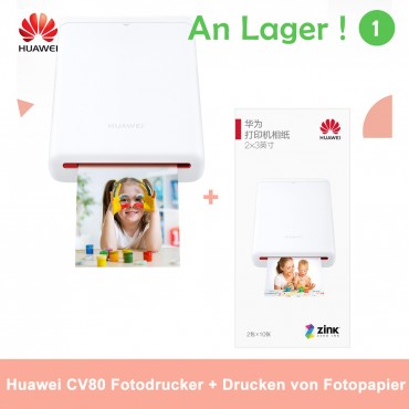 Huawei CV80 Zink Tragbarer Mini-Pocket-Fotodrucker + Fotopapier