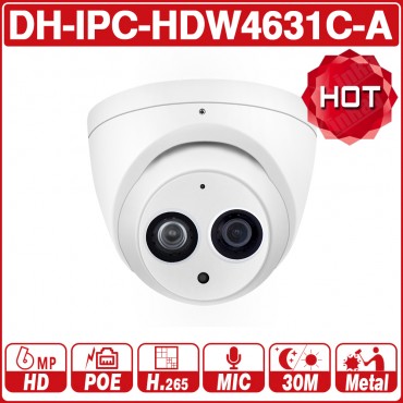 DaHua  IPC-HDW4631C-A 6MP HD POE Netzwerk Mini-Dome IP Kamera 