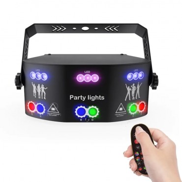 15 Loch RGB Disco DJ Strahl Laser Licht Projektor DMX Remote Strobe Bühne Beleuchtung Wirkung Xmas Party Urlaub Halloween lichter