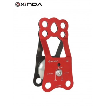 XINDA Seil Knoten Große Pulley Gruppe Big Roller Kreuz Transport Rettungs Kreuz Abschnitt Pulley Outdoor Klettern Ausrüstung