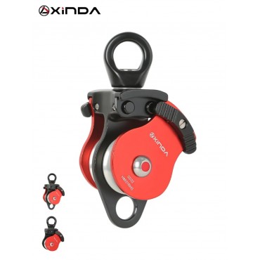 XINDA Outdoor Universal Rad Klettern Seil Hängen Riemenscheibe Ring Universal Joint Doppel Pulley Rotierenden Ring Seite Platte