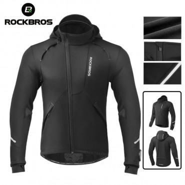ROCKBROS Fahrrad Jacke Winter Radfahren Kleidung Thermische Fleece Langarm Radfahren Bike Kleidung Wärmer Winddicht Sportswear