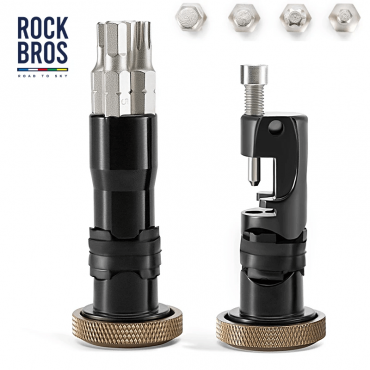 ROCKBROS ROAD TO SKY Verstecktes Blockierwerkzeug, Biegung oder flacher Lenker, Aluminiumlegierung, multifunktionales MTB Fahrradzubehör