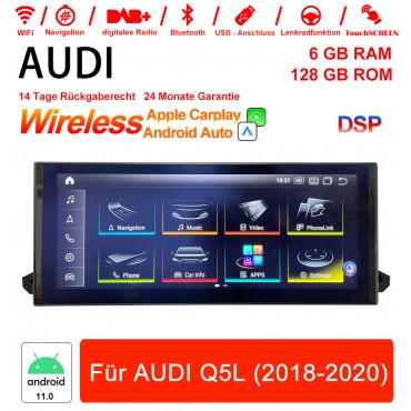 Qualcomm Snapdragon 665 8 Core Android 12.0 4G Autoradio / Multimedia 8GB RAM 128GB ROM Für AUDI Q5L 2018-2020 Built-in CarPlay / Android Auto