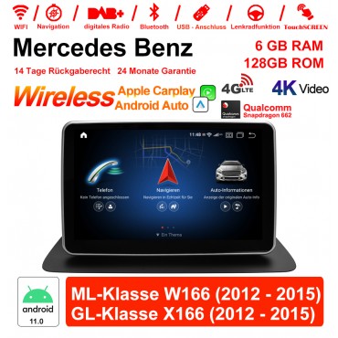 9 Zoll Qualcomm Snapdragon 685 8 Core Android 13.0 4G LTE Autoradio / Multimedia 8GB RAM 128GB ROM Für Benz ML-Klasse W166 GL-Klasse X166 Mit WiFi NAVI