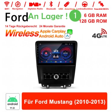 10 Zoll Android 12.0 4G LTE Autoradio 6GB RAM 128GB ROM Für Ford Mustang (2010-2013) Built-in Carplay / Android Auto