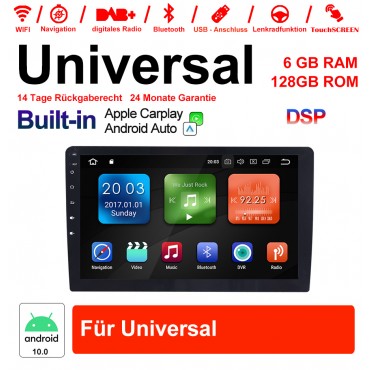10.1 Zoll Android 10.0 Autoadio / Multimedia 6GB RAM 128GB ROM für Universal Bluetooth 5.1 Built-in Carplay / Android Auto