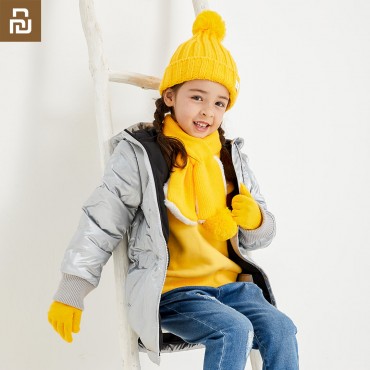 Xiaomi Youpin Winter Kinder stricken Handschuhe Hut Schal Anzug Komfortabel Warm halten Hautfreundlich für Jungen Mädchen