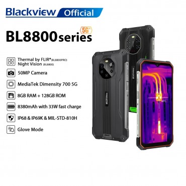 Blackview BL8800 pro Nachtsicht Smartphone Dimensity700 6.58" IPS 8GB RAM 128GB ROM Wärmebildkamera Telefon
