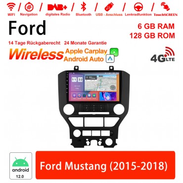 9 Zoll Android 11.0 4G LTE Autoradio 6GB RAM 128GB ROM Für Ford Mustang 2015-2018 Built-in Carplay / Android Auto