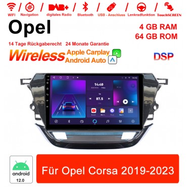 9 Zoll Android 12.0 Autoradio / Multimedia 4GB RAM 64GB ROM Für Opel Corsa 2019-2023 Built-in Carplay / Android Auto