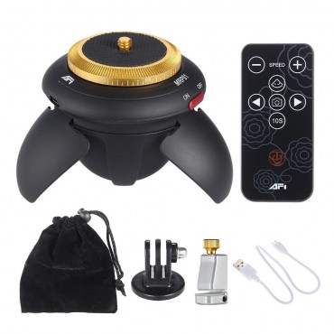 AFI MRP01 Mini Elektro-Panorama-Kopf 360 ° -Rotation Zeitraffer Stativkopf für GoPro Action Kamera Pocket Kamera Micro SLR Kamera