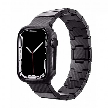 Magnetisches Uhrenarmband aus echter Kohlefaser + Hülle für die Apple Watch