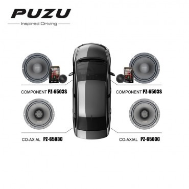 PUZU PZ-6503S 2-Weg Komponente Auto Audio Lautsprecher + PZ-6503C 2-weg Koaxial Auto Lautsprecher Auto Audio für Alle Autos
