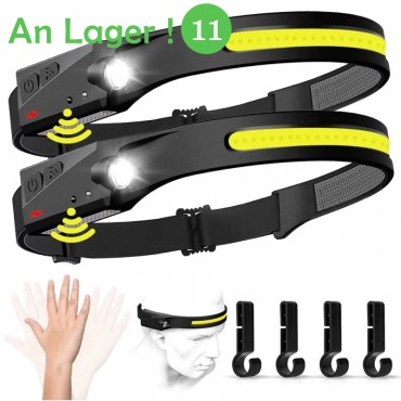 COB LED Induction Riding Headlamp USB Aufladbare Kopf Lampe Hunting Flashlight Arbeit licht