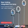 Faltbare tragbare LED-Ringlicht Lampe Ringlampe Bicolor mit 7200mAh Eingebauter Akku für Video Live Lampe Beauty Lights