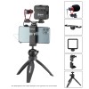Ulanzi Smartphone Video Kit Telefon Fotografie Live VLog Set Enthält Stativ Telefon Clip Led-leuchten Mikrofon Handheld Stabilisator