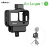 Ulanzi G8-9 Kunststoffkäfiggehäuse Vlogging-Schutzrahmen mit Mikrofon Kaltschuhhalterung und Objektivfilter Adapter Aktion Kamera Vlog Zubehör Kompatibel mit GoPro 8