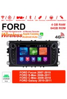7 Zoll Android 11.0 4G LTE Autoradio / Multimedia 4GB RAM 64GB ROM Für Ford Focus Built-in Carplay / Android Auto