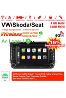 7" Android 11.0 4G Autoradio / Multimedia 4GB RAM 64GB ROM Für VW GOLF JETTA POLO Touran COS, Skoda Fabia octavia Built-in Carplay / Android Auto