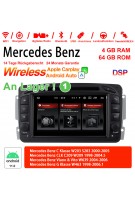 7 Zoll Android 10.0  Autoradio / Multimedia 4GB RAM 64GB ROM Für Benz C-klasse W203 W209 G-klasse W463 Eine Klasse W168 Vito Built-in CarPlay / Android Auto