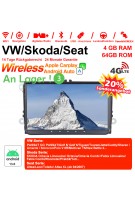 9 Zoll Android 13.0 4G LTE Autoradio / Multimedia 4GB RAM 64GB ROM Für VW Magotan, Passat, Tiguan, Touran, Seat, Skoda Built-in CarPlay / Android Auto