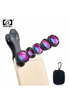APEXEL 5 in 1 kamera objektiv Kit universal Fisheye weitwinkel makro Objektiv 2x teleskop und CPL für iPhone 5 S 6 6 S Xiaomi