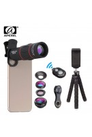 APEXEL Telefon Objektiv Kit Fisheye Weitwinkel makro 18X teleskop Objektiv tele mit 3 in 1 objektiv für Samsung Huawei alle smartphones