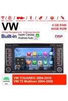 7 Zoll Android 10.0 Autoradio/Multimedia 4GB RAM 64GB ROM Für VW TOUAREG 2004-2011,VW T5 Multivan 2004-2009 mit WiFi Navi USB Built-in Carplay / Android Auto
