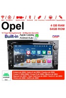 7 Zoll Android 10.0 Autoradio / Multimedia 4GB RAM 64GB ROM Für Opel Astra Vectra Antara Zafira Corsa MIT dem verbauten DSP ( Digital Sound Prozessor )  und Bluetooth 5.0 Schwarz Built-in Carplay / Android Auto