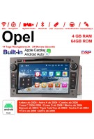 7 Zoll Android 10.0 Autoradio / Multimedia 4GB RAM 64GB ROM Für Opel Astra Vectra Antara Zafira Corsa MIT dem verbauten DSP ( Digital Sound Prozessor )  und Bluetooth 5.0 Grau Built-in Carplay / Android Auto