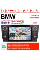 7 Zoll Android 10.0  Autoradio / Multimedia 4GB RAM 64GB ROM Für 3 Serie BMW E90 E91 E92 E93 318 320 325  Manuelle Klima klimaanlage Built-in Carplay / Android Auto