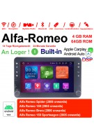7 Zoll Android 10.0 Autoradio/Multimedia 4GB RAM 64GB ROM Für Alfa Romeo Spider 159 Brera 159 Sportwagon Built-in Carplay Android Auto