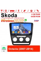 10 Zoll Android 12.0 Autoradio / Multimedia 4GB RAM 64GB ROM Für Skoda Octavia 2007-2014 Built-in Carplay Android Auto