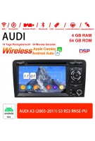 7 Zoll Android 12 Autoradio 4GB RAM 64GB ROM Für AUDI A3 (2003-2011) S3 RS3 RNSE-PU Built-in Carplay / Android Auto