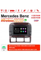 7 Zoll Android 12.0 Autoradio / Multimedia 4GB RAM 64GB ROM Für Benz W220 W215 Built-in Carplay / Android Auto