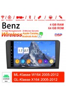 9 Zoll Android 12.0 Autoradio / Multimedia 4GB RAM 64GB ROM Für Mercedes Benz ML/GL-Class W164 X164 Built-in Carplay / Android Auto