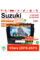 9 Zoll Android 12.0 Autoradio / Multimedia 4GB RAM 64GB ROM Für Suzuki Vitara 2018-2021 Mit WiFi NAVI Bluetooth USB