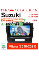 9 Zoll Android 12.0 Autoradio / Multimedia 4GB RAM 64GB ROM Für Suzuki Vitara 2018-2021 Mit WiFi NAVI Bluetooth USB