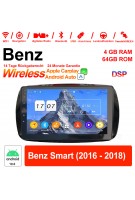 9 Zoll Android 12.0 Autoradio / Multimedia 4GB RAM 64GB ROM Für Benz Smart 2016-2018 Mit WiFi NAVI Bluetooth USB