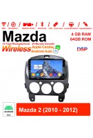 9 Zoll Android 12.0 Autoradio / Multimedia 4GB RAM 64GB ROM Für Mazda 2 2010 - 2012 Built-in Carplay/Android Auto