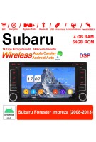 6.2 Zoll Android 12.0 Autoradio / Multimedia 4GB RAM 64GB ROM Für Subaru Forester Impreza 2008-2013 Mit WiFi NAVI Bluetooth USB