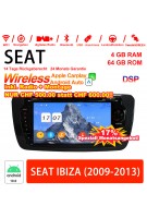 7 Zoll Android 12 Autoradio / Multimedia 4GB RAM 64GB ROM Für SEAT IBIZA 2009-2013 Mit WiFi NAVI Bluetooth USB