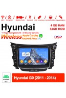 7 Zoll Android 12.0 Autoradio / Multimedia 4GB RAM 64GB ROM Für Hyundai i30 2011-2014 Built-in Carplay / Android Auto