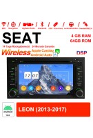 7 Zoll Android 12.0 Autoradio / Multimedia 4GB RAM 64GB ROM Für SEAT LEON (2013-2017) Mit WiFi NAVI Bluetooth USB