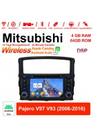 7 Zoll Android 12.0 Autoradio / Multimedia 4GB RAM 64GB ROM Für Mitsubishi Pajero V97 V93 2006-2016 Built-in CarPlay / Android Auto