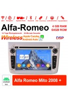 7 Zoll Android 12.0 Autoradio / Multimedia 4GB RAM 64GB ROM Für Alfa Romeo Mito 2008 + Mit WiFi NAVI Bluetooth USB