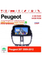 7 Zoll Android 12.0 Autoradio / Multimedia 4GB RAM 64GB ROM Für Peugeot 207 2009-2012 Built-in Carplay / Android Auto